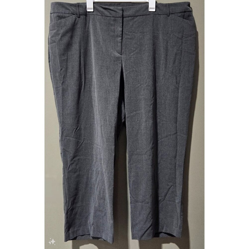 Fashion Bug Classic Gray Cropped Dress Pants 29.5" Inseam -- Women's Petite 30W